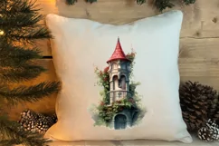 Christmas Castle Clipart Sublimation, Christmas PNG Product Image 4