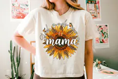 God made me a Mama PNG sublimation | Mother's Day PNG T-Shir Product Image 1