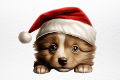 Christmas Peeking Dogs Clipart PNG Product Image 4