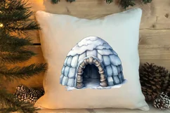 Watercolor Cute Winter Penguin Clipart, Christmas Clipart Product Image 4