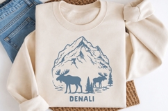 Denali National Park SVG | Moose Mountain Illustration Product Image 2