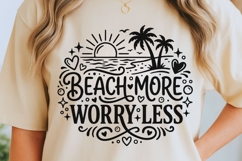 Beach More Worry Less Svg, Summer Vibes Svg, Vacation Svg. Product Image 5