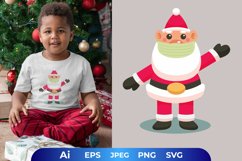Santa Wearing a Mask Illustration Product Image 1