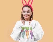 Floral Carrots Patchwork PNG, Trendy Easter PNG, Spring PNG Product Image 3