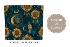 Sunflowers Tumbler Design, Boho Tumbler, Sunflowers PNG Product Image 4