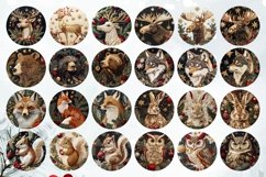Round Christmas Ornaments Bundle, Embroidery Christmas PNG Product Image 4