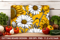 Daisy Flower &amp; Sunflower Cutting Board | Cutting Board Png Product Image 1