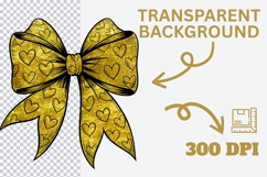 15 Glitter Heart Bow Clipart Bundle Product Image 4