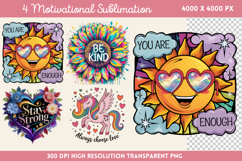 Motivational Sublimation Quotes Bundle PNG Product Image 4