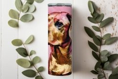 Alcohol Ink Rainbow Dog Tumbler Wrap | 20oz Skinny Design Product Image 4