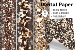 gold glitter Background Wallpaper Sparkles Digital Paper_107 Product Image 1