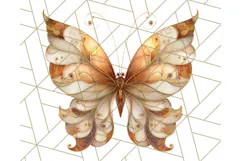 Stained Glass Butterfly PNG Colorful Clipart for Sublimation Product Image 4
