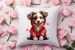 Cute Valentine Dog Clipart, Valentines Day Dog Clipart Product Image 4