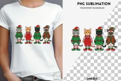 Cute Christmas cats png design for T-shirts Product Image 4
