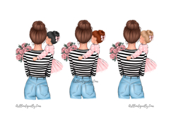 Mom and Daughter Clipart Set Product Image 4