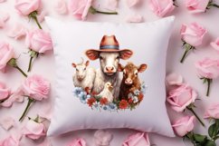 Vintage Valentines Farm Animals Clipart, Valentines Couple Product Image 4
