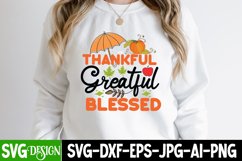 Thankful Greatful Blessed SVG Design,Autumn SVG Design Product Image 1