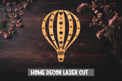 Hot Air Balloon Laser Cut Design for Home Decor, Baby Decor Product Image 1