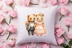 Cute Bear Love Couple Valentine Clipart, Valentines Clipart Product Image 4