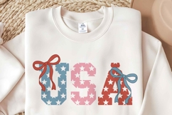 Distressed USA Svg Png | Patriotic Coquette Png Product Image 4