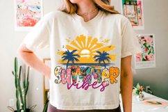 Summer Vibes PNG sublimation |Beach &amp; Summer PNG T-Shirt Product Image 5