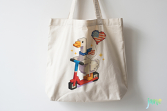 Blocky-Style 4th of July Goose PNG Product Image 3