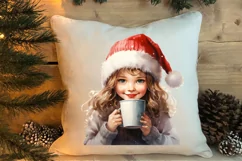 Christmas Little Girl Clipart Sublimation, Christmas PNG Product Image 4