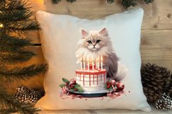 Pets Love Christmas Watercolor Clipart, Christmas PNG Product Image 4