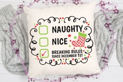 Naughty Nice Breaking Rules Svg, Christmas Checklist Svg. Product Image 4