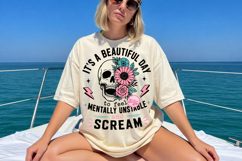Sarcastic Mental Health Skeleton PNG, Funny Anxiety Humor Product Image 4