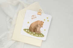 Watercolor Grizzly Bears Clipart Product Image 3