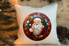 Stained Glass Painting Of Santa Clipart Sublimation Product Image 4