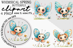 Whimsical Spring Butterfly Clipart Png Product Image 2