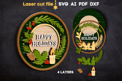 Christmas Signs Bundle SVG laser cut files for Glowforge Product Image 4