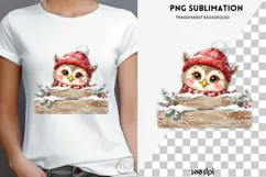 Christmas peeking character png design for T-shirts Product Image 4