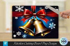 Ribbon Bells And Snowflakes Cutting Board PNG Product Image 1