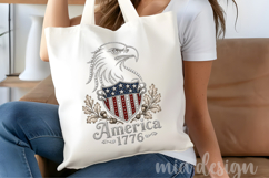 America 1776 PNG, Rhinestone Eagle Patriotic Sublimation Product Image 4