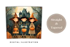 Kids Halloween Tumbler Wrap, Fall Tumbler Design Product Image 4