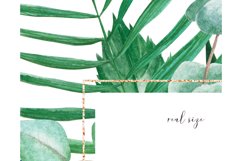 Tropical frame watercolor clipart PNG #w161 Product Image 5