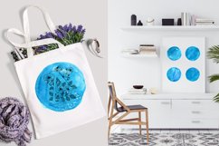 12 Blue watercolor circles, Blue watercolor dots Product Image 4