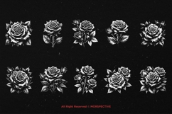 10 Bundle Dark Art Rose Flower Thorns Gothic Horror Tattoo Product Image 6