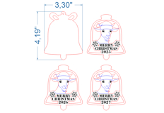 Christmas Tree Toy Goat SVG laser cut file for Glowforge Product Image 4