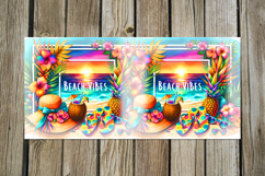 Beach, flowers &amp; summer | Sublimation Mug design PL Product Image 4