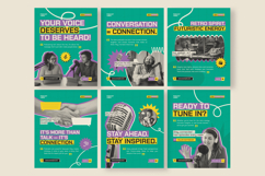 Modern Podcast Carousel Template Product Image 4