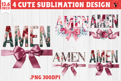 Amen Flowers sublimation | Christian Easter Product Image 1