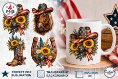 4th of July Clipart, Patriotic sublimation design Product Image 1