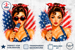 4th of July Clipart, Patriotic sublimation design, Product Image 1