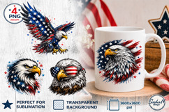 American eagle clipart, 4th of July sublimation Product Image 1