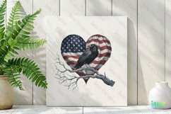 American Flag Gothic Heart Sublimation Product Image 3