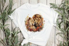 Animal Couple Lion Sublimation Clipart Product Image 2